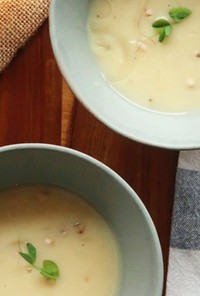 美肌スープ！ハト麦と長芋の豆乳スープ