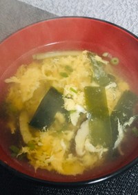 鶏笹身の韮玉中華スープ