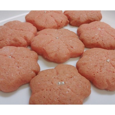 桜形メロンパンクッキーの写真