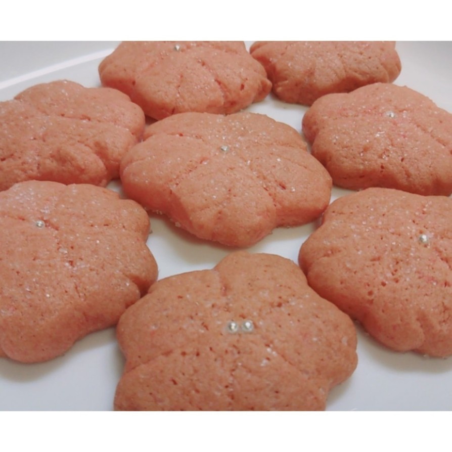 桜形メロンパンクッキーの画像