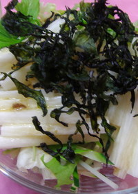 水菜と長いものサラダ