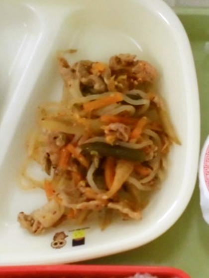 豚ピリご飯の具＠つくば市学校給食の画像