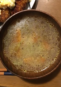 鶏団子の茹で汁で！絶品鶏団子スープ