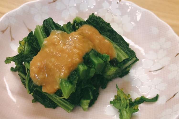 菜の花の辛子味噌 レシピ 作り方 By ʚɞみならい主婦ʚɞ クックパッド 簡単おいしいみんなのレシピが378万品