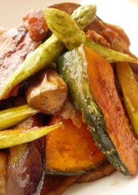 豚肉と夏野菜のバルサミコ炒め