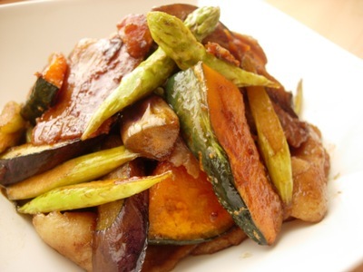 豚肉と夏野菜のバルサミコ炒めの画像