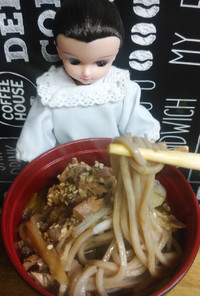 リカちゃん♡サバ缶で蕎麦ꕤ