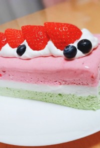 ひな祭り♡三色ムースケーキ