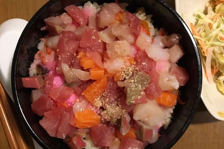 刺身で簡単 海鮮五目チラシ寿司 レシピ 作り方 By はな抹茶 クックパッド