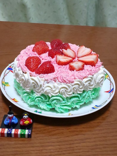ひな祭り ケーキ ひし餅の写真