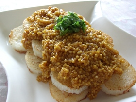 長芋ステーキのもちきびあんかけ