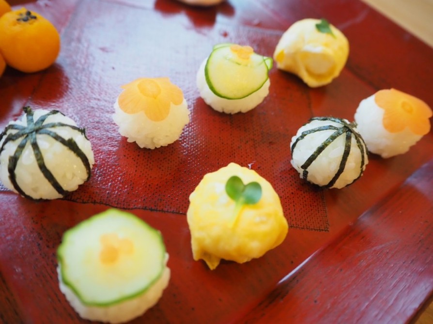 雛祭り　離乳食　後期　手毬寿司の画像