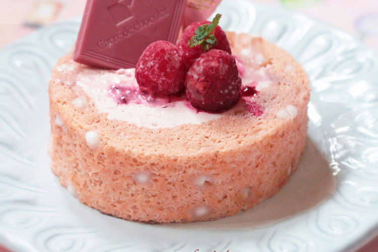 ルビーチョコのガナッシュ ロールケーキ レシピ 作り方 By Minntamama クックパッド