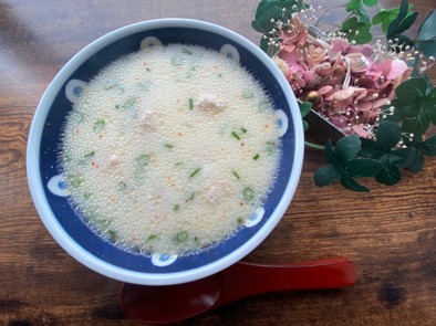 ウズベキスタン♡ママの白いライススープの写真