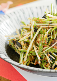 水菜と海苔の韓国風和え物