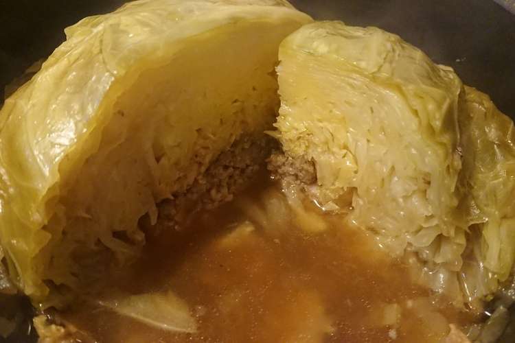 男の簡単丸ごとロール キャベツ レシピ 作り方 By マンギー クックパッド 簡単おいしいみんなのレシピが350万品