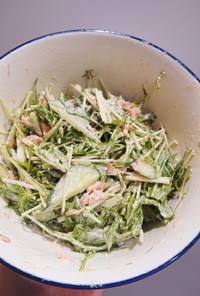 水菜ときゅうりの明太マヨサラダ