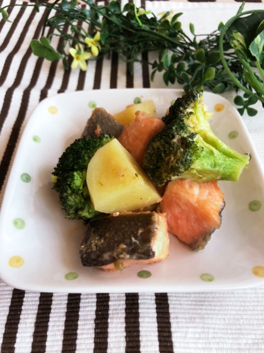 鮭とポテトのワサビ醤油マヨソテーの画像