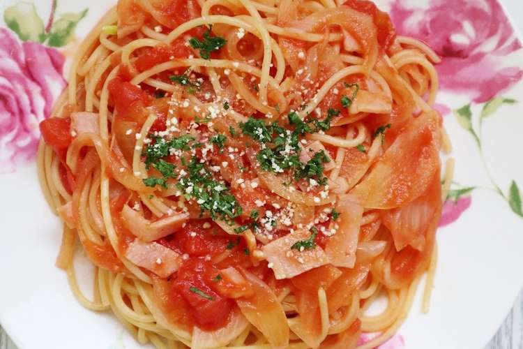 簡単に作れるランチレシピ トマトパスタ レシピ 作り方 By すいーつだんし クックパッド