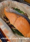 ★レンジで塩鮭と野菜の酒蒸し　*Yｍ*