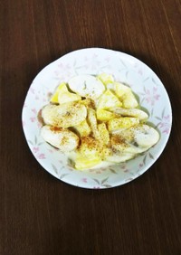 バナナパイナップルのヨーグルトマヨソテー