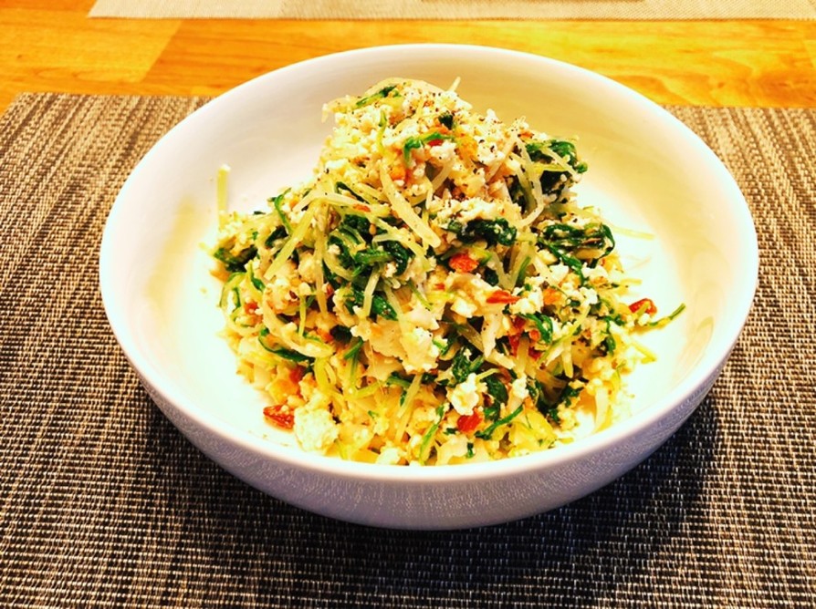 水菜と豆腐のデリ風サラダの画像