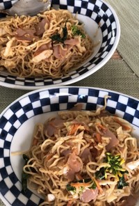 子供が作れるレンチン焼きそば