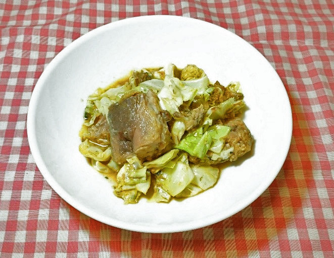 パッククッキング「サバとキャベツの煮物」の画像