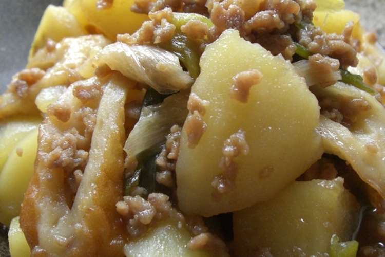 ひき肉で ご飯がすすむ 味噌肉じゃが レシピ 作り方 By Nao 51 クックパッド
