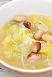 とら豆とえのきと白菜のあまざけスープ