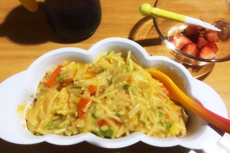 帆立と野菜のパスタ離乳食後期 レシピ 作り方 By クック9wevvj クックパッド 簡単おいしいみんなのレシピが366万品