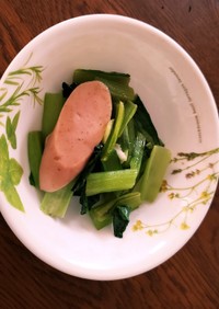 小松菜と魚肉のマヨソテー