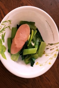 小松菜と魚肉のマヨソテー