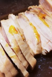 電子レンジで鶏胸肉のマーマレード煮