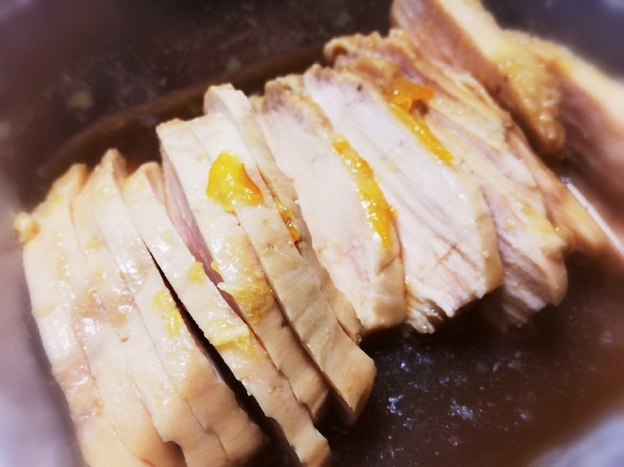 電子レンジで鶏胸肉のマーマレード煮の画像