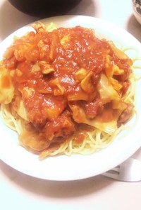 トマト煮込みスパゲティー