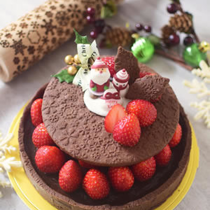 雪のようなチョコレートクラックルビスケットのレシピ