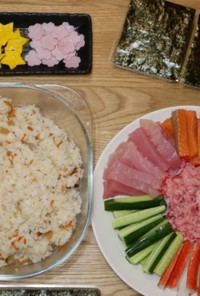 雛祭りご飯⋆手巻き寿司