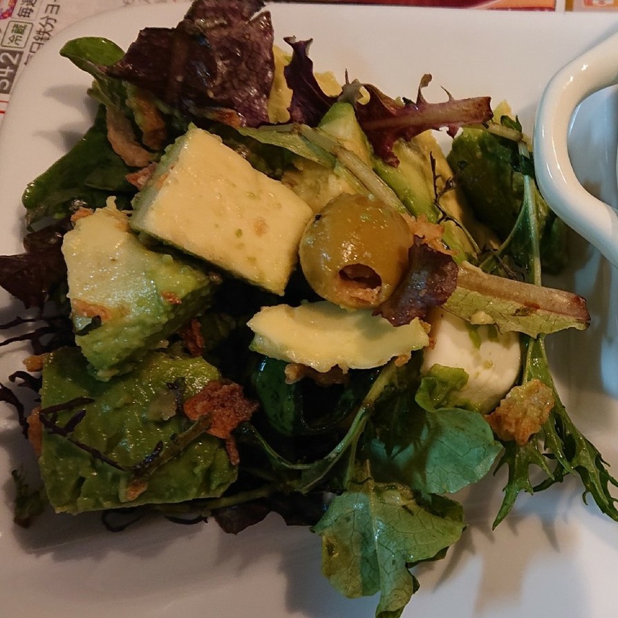 アボカドマヨソテーのグリーンサラダの画像