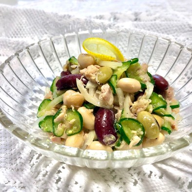 大豆とツナの健康サラダ＊作り置きの写真