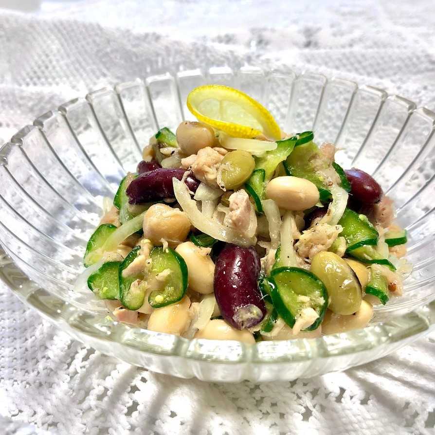 大豆とツナの健康サラダ＊作り置きの画像