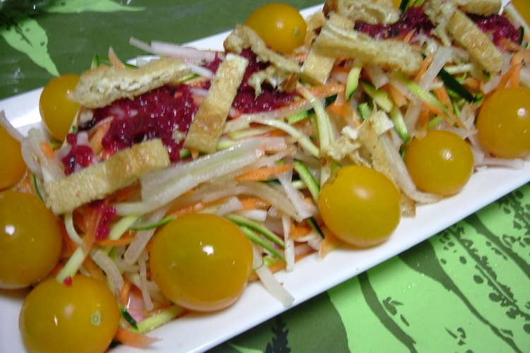 残りの野菜千切りサラダ レシピ 作り方 By 美味しんぼ倶楽部 クックパッド 簡単おいしいみんなのレシピが354万品