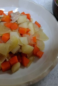 豚肉と野菜のスープ&ホウレンソウの味噌汁