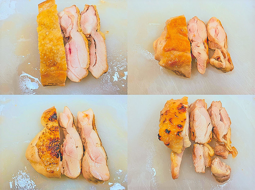 鶏ももステーキ 皮の焼き方比較実験の画像