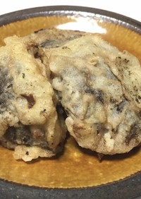 椎茸の肉詰め天ぷら