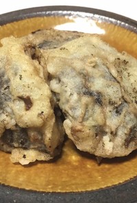 椎茸の肉詰め天ぷら