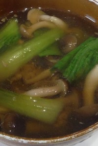 チンゲン菜とひき肉のスープ(所要15分)