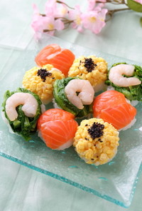 〈くらし薬膳〉3色ミニてまり寿司