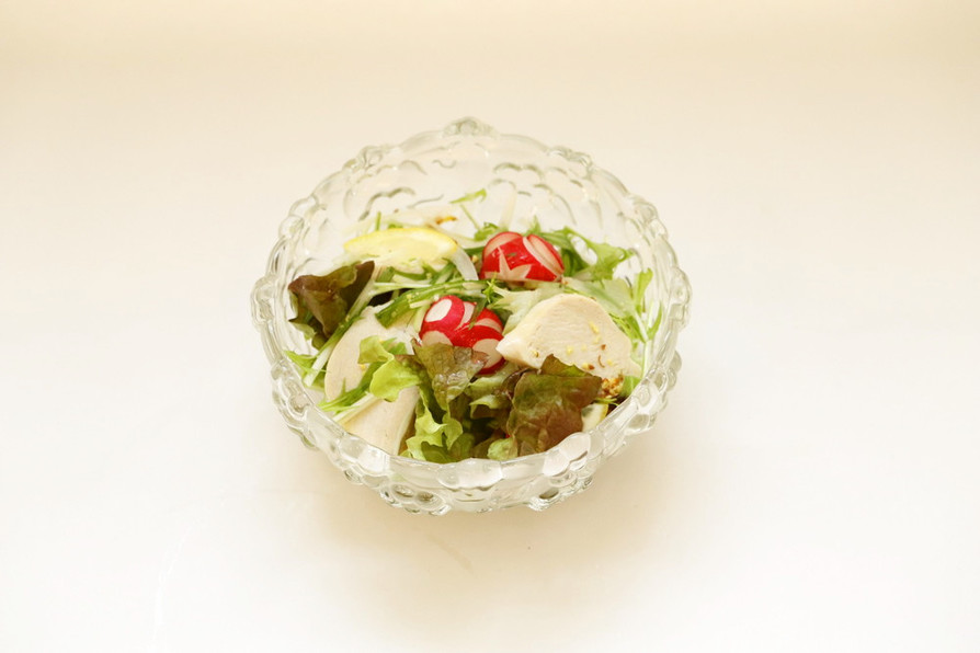 水菜とチキンのフレンチドレッシングサラダの画像
