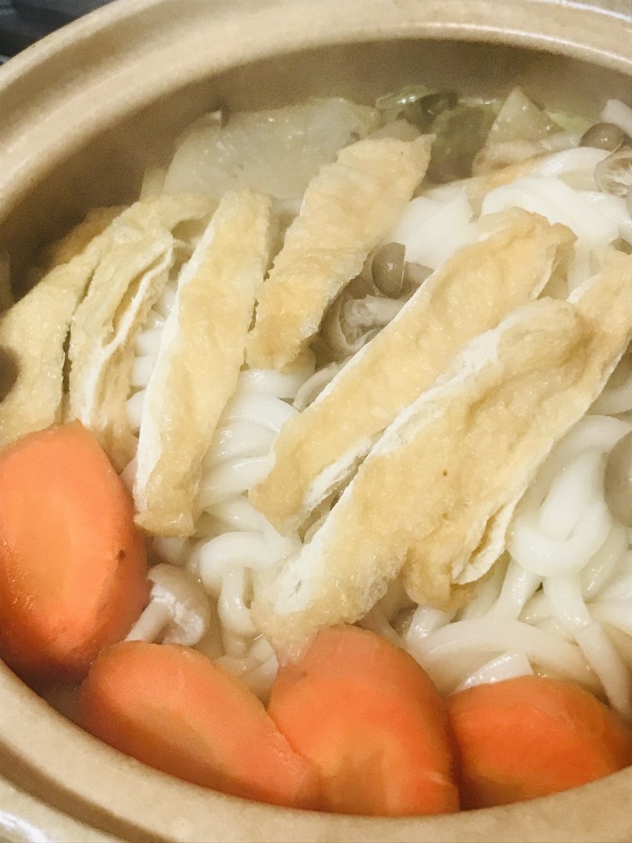 野菜中心の●味噌煮込みうどん鍋の画像